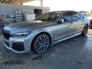 2022 BMW 7 Series 750i xDrive with VIN WBA7U2C01NCK62283, listed as a Copart auction lot 83007534 with 0 mi miles and Salvage Title. Bid and sale history available at carsss.com. Image 1.