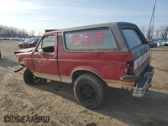 1989 Ford Bronco XL with VIN 1FMEU15N6KLB03828, listed as a Copart auction lot 48118625 with 258,907 mi miles and Salvage Title. Bid and sale history available at DreamBid. Image 2.