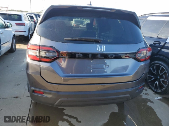 2023 Honda Pilot LX with VIN 5FNYG2H21PB003100, listed as a Copart auction lot 74374914 with 15,672 mi miles and Non Repairable. Bid and sale history available at carsss.com. Image 6.