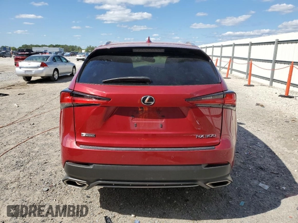 2019 Lexus NX with VIN JTJYARBZXK2157037, listed as a Copart auction lot 52301645 with 46,722 mi miles and Non Repairable. Bid and sale history available at carsss.com. Image 6.