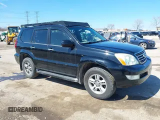 2008 Lexus GX 470 with VIN JTJBT20X780161575, listed as a IAAI auction lot 41879374 with 186,099 mi miles. Bid and sale history available at carsss.com. Image 1.