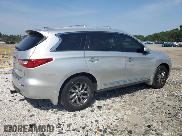 2014 Infiniti QX60 with VIN 5N1AL0MM2EC504690, listed as a Copart auction lot 62055565 with 120,316 mi miles and Salvage title. Bid and sale history available at DreamBid. Image 3.