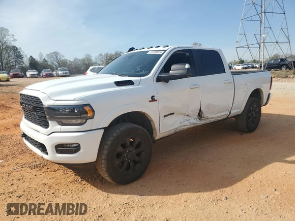 2022 Ram 2500 Limited with VIN 3C6UR5SL4NG339401, listed as a Copart auction lot 51105915 with 106,633 mi miles and Salvage title. Bid and sale history available at DreamBid. Image 1.