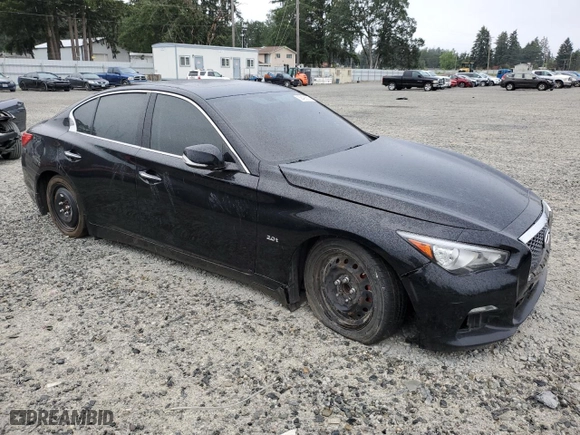 2017 Infiniti Q50 2.0t with VIN JN1CV7AP5HM640232, listed as a Copart auction lot 71263264 with NaN miles and Clean Title. Bid and sale history available at carsss.com. Image 4.