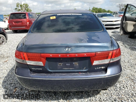 2006 Hyundai Azera SE with VIN KMHFC46F36A129241, listed as a Copart auction lot 51295615 with Not provided miles and Salvage title. Bid and sale history available at DreamBid. Image 6.