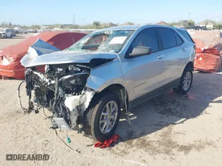 2022 Chevrolet Equinox LS with VIN 3GNAXHEV6NS115776, listed as a IAAI auction lot 39114588 with 1 mi miles. Bid and sale history available at carsss.com. Image 2.
