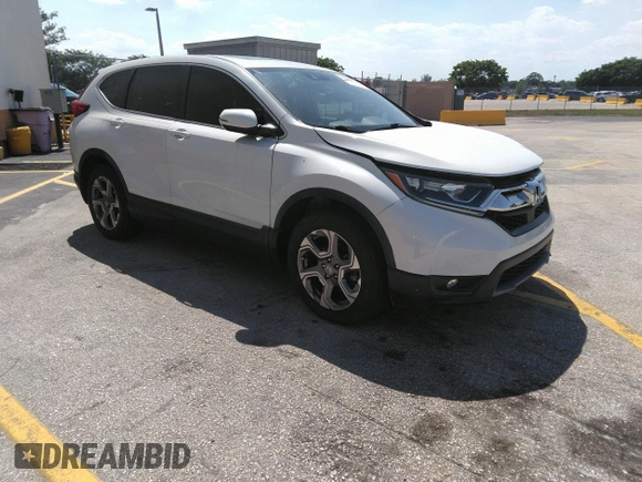 2019 Honda CR-V EX with VIN 5J6RW1H51KA007719, listed as a IAAI auction lot 41985574 with 58,696 mi miles. Bid and sale history available at carsss.com. Image 1.