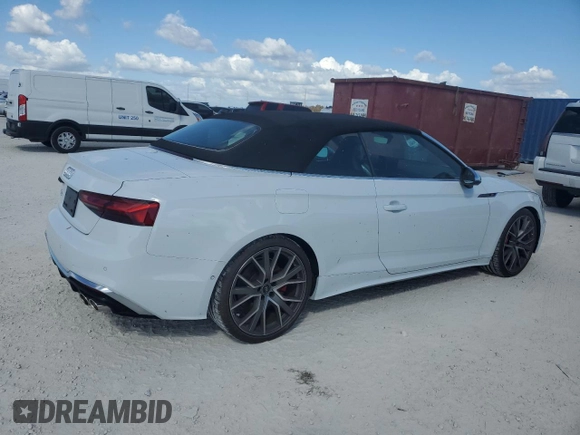2023 Audi S5 Premium Plus z VIN WAUY4GF58PN007050, wystawiony jako Copart lot #75691014 z przebiegiem 388 mil mil oraz Nie do naprawy. Historia ofert i sprzedaży dostępna na DreamBid. Obrazek 3.