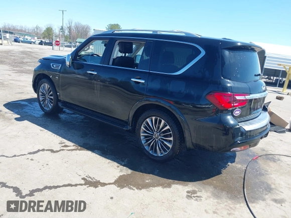2019 Infiniti QX80 Luxe with VIN JN8AZ2NE1K9234497, listed as a IAAI auction lot 41833481 with 126,754 mi miles and . Bid and sale history available at DreamBid. Image 3.
