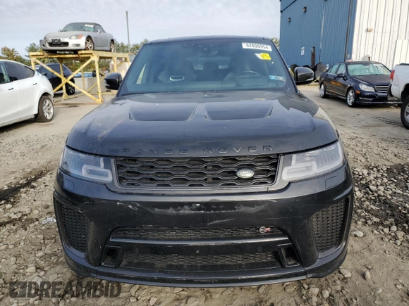 2020 Land Rover Range Rover Sport SVR with VIN SALWZ2RE0LA709321, listed as a Copart auction lot 62806954 with 61,821 mi miles and Salvage Title. Bid and sale history available at carsss.com. Image 5.
