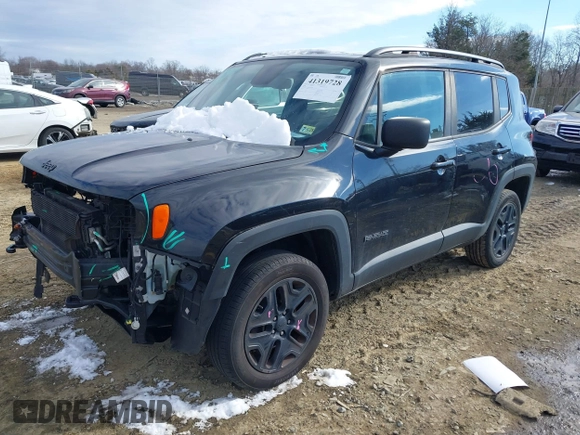 2018 Jeep Renegade Sport with VIN ZACCJBAB4JPH68808, listed as a IAAI auction lot 41319728 with 225,750 mi miles. Bid and sale history available at carsss.com. Image 17.
