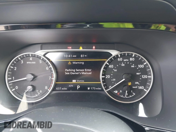 2025 Nissan Pathfinder Rock Creek with VIN 5N1DR3BD6SC239123, listed as a IAAI auction lot 42476803 with 637 mi miles and . Bid and sale history available at DreamBid. Image 7.