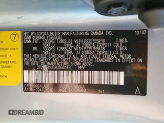 2008 Lexus RX 350 with VIN 2T2GK31U58C050143, listed as a Copart auction lot 48676865 with Not Provided miles and Salvage Title. Bid and sale history available at DreamBid. Image 13.