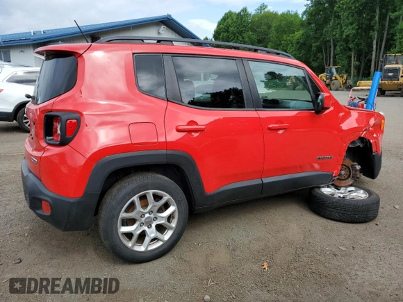 2017 Jeep Renegade Altitude with VIN ZACCJABB4HPE44986, listed as a Copart auction lot 62130735 with 86,632 mi miles and Salvage title. Bid and sale history available at DreamBid. Image 3.
