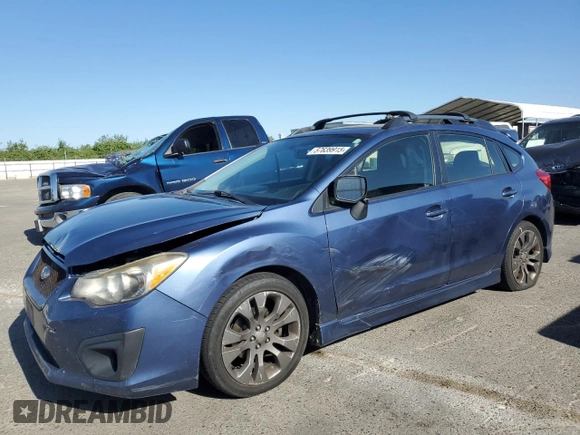2013 Subaru Impreza Special Sports Premium with VIN JF1GPAL67D2217593, listed as a Copart auction lot 57639915 with 190,878 mi miles and Salvage title. Bid and sale history available at DreamBid. Image 1.