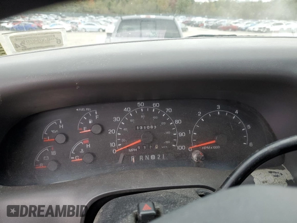 2001 Ford Super Duty F-250 XL with VIN 1FTNX21L81EA44788, listed as a Copart auction lot 74991624 with 131,083 mi miles and Clean Title. Bid and sale history available at carsss.com. Image 9.