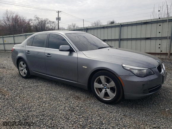 2008 BMW 5 Series 528xi with VIN WBANV13548CZ55430, listed as a Copart auction lot 51045025 with 0 mi miles and Salvage Title. Bid and sale history available at carsss.com. Image 4.