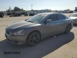 2014 Nissan Maxima S with VIN 1N4AA5AP4EC468979, listed as a Copart auction lot 54214855 with 94,445 mi miles and Salvage title. Bid and sale history available at DreamBid. Image 1.