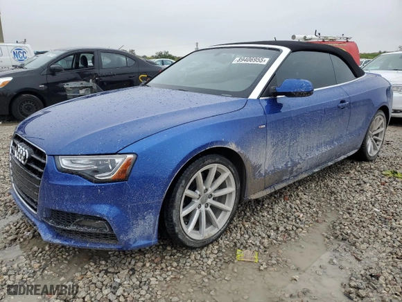 2017 Audi A5 Cabriolet Sport with VIN WAUD2AFH7HN002628, listed as a Copart auction lot 89406955 with NaN miles and Salvage Title. Bid and sale history available at carsss.com. Image 1.