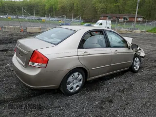 2007 Kia Spectra EX with VIN KNAFE121975420017, listed as a Copart auction lot 51553304 with 96,897 mi miles and Non Repairable. Bid and sale history available at DreamBid. Image 3.