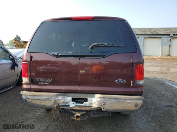 2000 Ford Excursion Limited with VIN 1FMSU43F4YEC77037, listed as a Copart auction lot 63666534 with 331,884 mi miles and Clean Title. Bid and sale history available at carsss.com. Image 6.