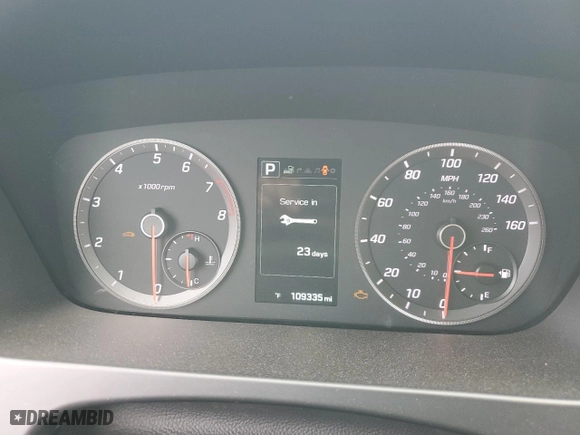 2015 Hyundai Sonata 2.0T Limited with VIN 5NPE34AB0FH063941, listed as a Copart auction lot 50975765 with 109,335 mi miles and Clean Title. Bid and sale history available at carsss.com. Image 9.