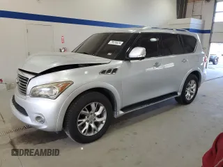 2011 Infiniti QX56 7-passenger with VIN JN8AZ2NE3B9005965, listed as a Copart auction lot 79526624 with 169,888 mi miles and Salvage Title. Bid and sale history available at carsss.com. Image 1.