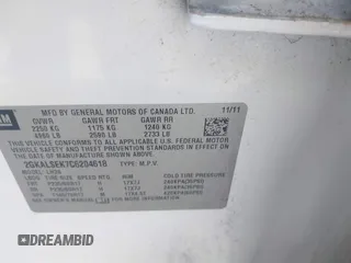 2012 GMC Terrain SLE-2 with VIN 2GKALSEK7C6204618, listed as a IAAI auction lot 42212461 with 135,057 mi miles and . Bid and sale history available at DreamBid. Image 9.