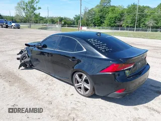 2020 Lexus IS with VIN JTHDA1D29L5107036, listed as a IAAI auction lot 39131147 with 99,738 mi miles. Bid and sale history available at carsss.com. Image 3.