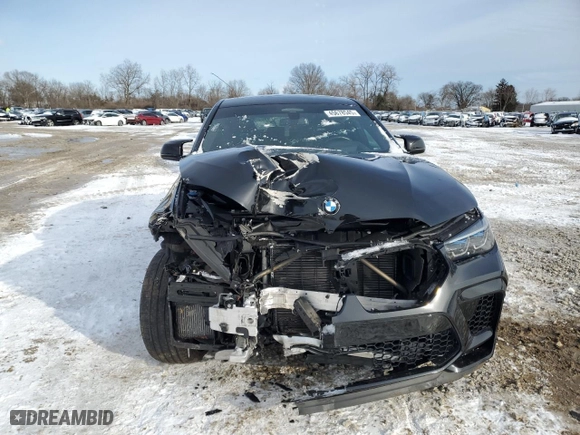 2022 BMW X6 M with VIN 5YMCY0C07N9K51898, listed as a Copart auction lot 45678545 with NaN miles and Salvage Title. Bid and sale history available at carsss.com. Image 5.
