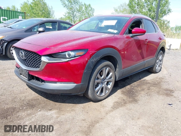 2023 Mazda CX-30 S Carbon Edition with VIN 3MVDMBCM7PM522324, listed as a IAAI auction lot 42159082 with 17,676 mi miles and . Bid and sale history available at DreamBid. Image 2.