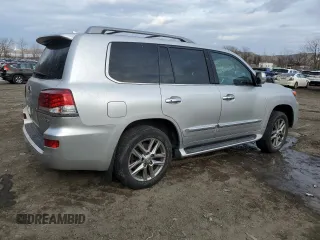 2013 Lexus LX 570 with VIN JTJHY7AX3D4113081, listed as a Copart auction lot 86728574 with Not provided miles and Salvage title. Bid and sale history available at DreamBid. Image 3.