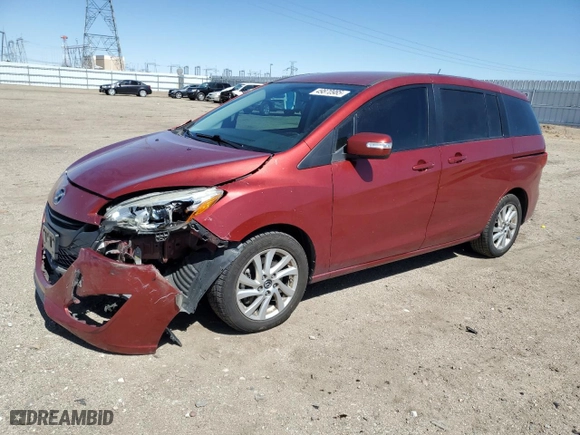 2014 Mazda Mazda5 Sport with VIN JM1CW2BLXE0163955, listed as a Copart auction lot 49870985 with 89,146 mi miles and Salvage Title. Bid and sale history available at carsss.com. Image 1.