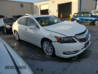 2015 Acura RLX Tech Pkg with VIN JH4KC1F50FC000398, listed as a Copart auction lot 41643615 with 122,834 mi miles and Salvage Title. Bid and sale history available at carsss.com. Image 4.