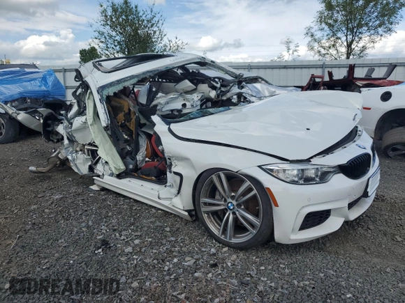 2015 BMW 4 Series 435i with VIN WBA3R1C55FF774750, listed as a Copart auction lot 54404225 with Not Provided miles and Salvage Title. Bid and sale history available at DreamBid. Image 4.