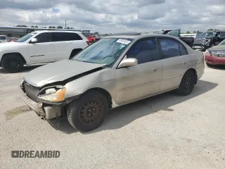2002 Honda Civic EX with VIN 1HGES26782L002498, listed as a Copart auction lot 48849655 with 243,585 mi miles and Salvage Title. Bid and sale history available at DreamBid. Image 1.