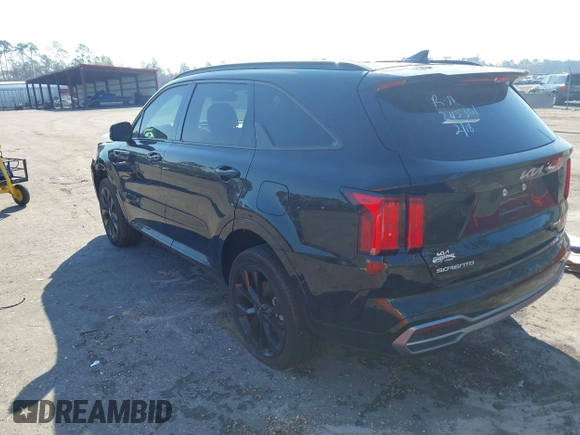 2023 Kia Sorento X-Line SX Prestige with VIN 5XYRKDLF2PG245301, listed as a IAAI auction lot 41667117 with 9,373 mi miles. Bid and sale history available at carsss.com. Image 3.