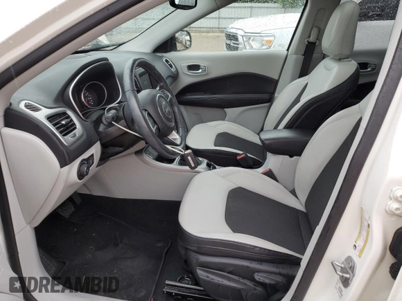 2020 Jeep Compass Latitude with VIN 3C4NJCBBXLT158971, listed as a Copart auction lot 56140245 with 38,212 mi miles and Salvage title. Bid and sale history available at DreamBid. Image 7.