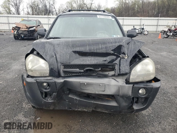 2008 Hyundai Tucson SE with VIN KM8JN72D98U848683, listed as a Copart auction lot 51710895 with 166,801 mi miles and Salvage Title. Bid and sale history available at carsss.com. Image 5.