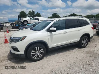 2016 Honda Pilot EX-L with VIN 5FNYF6H57GB031195, listed as a Copart auction lot 59724585 with 101,225 mi miles and Salvage title. Bid and sale history available at DreamBid. Image 1.