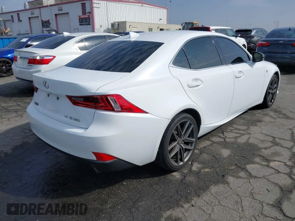 2015 Lexus IS 250 with VIN JTHCF1D2XF5021803, listed as a IAAI auction lot 41593893 with 109,086 mi miles. Bid and sale history available at carsss.com. Image 4.