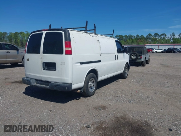 2010 Chevrolet Express Cargo Van with VIN 1GCUGADX2A1146132, listed as a IAAI auction lot 41872766 with 167,063 mi miles. Bid and sale history available at carsss.com. Image 4.