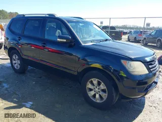 2009 Kia Borrego LX with VIN KNDJJ741995037531, listed as a IAAI auction lot 41738591 with 210,029 mi miles. Bid and sale history available at carsss.com. Image 1.