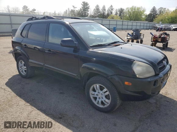 2006 Hyundai Tucson GLS with VIN KM8JN12D46U275248, listed as a Copart auction lot 55128495 with 129,207 mi miles and Clean Title. Bid and sale history available at carsss.com. Image 4.