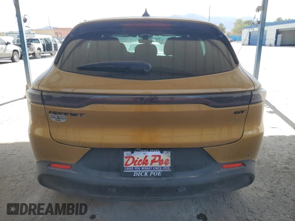 2024 Dodge Hornet GT with VIN ZACNDFAN9R3A41846, listed as a Copart auction lot 54247655 with 6,258 mi miles and Salvage title. Bid and sale history available at DreamBid. Image 6.
