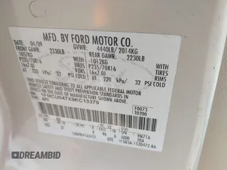 2009 Ford Escape Limited with VIN 1FMCU047X9KC13379, listed as a IAAI auction lot 41890513 with 207,074 mi miles and . Bid and sale history available at DreamBid. Image 9.