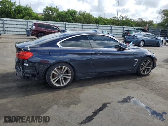 2016 BMW 4 Series 428i with VIN WBA3N7C50GK227232, listed as a Copart auction lot 61255145 with 86,667 mi miles and Salvage title. Bid and sale history available at DreamBid. Image 3.