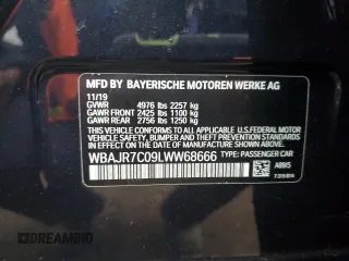 2020 BMW 5 Series 530i xDrive с VIN WBAJR7C09LWW68666, выставлен на аукционе Copart как лот 45686895 с пробегом 38 332 миль миль и Списание • Salvage title. История ставок и продаж доступна на DreamBid. Изображение 12.