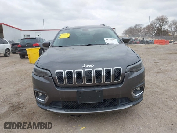 2019 Jeep Cherokee Limited with VIN 1C4PJLDN6KD119458, listed as a IAAI auction lot 41408906 with 72,293 mi miles. Bid and sale history available at carsss.com. Image 12.