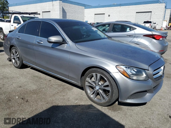 2016 Mercedes-Benz C 300 with VIN 55SWF4JB8GU163795, listed as a Copart auction lot 52380665 with 89,864 mi miles and Salvage Title. Bid and sale history available at carsss.com. Image 4.